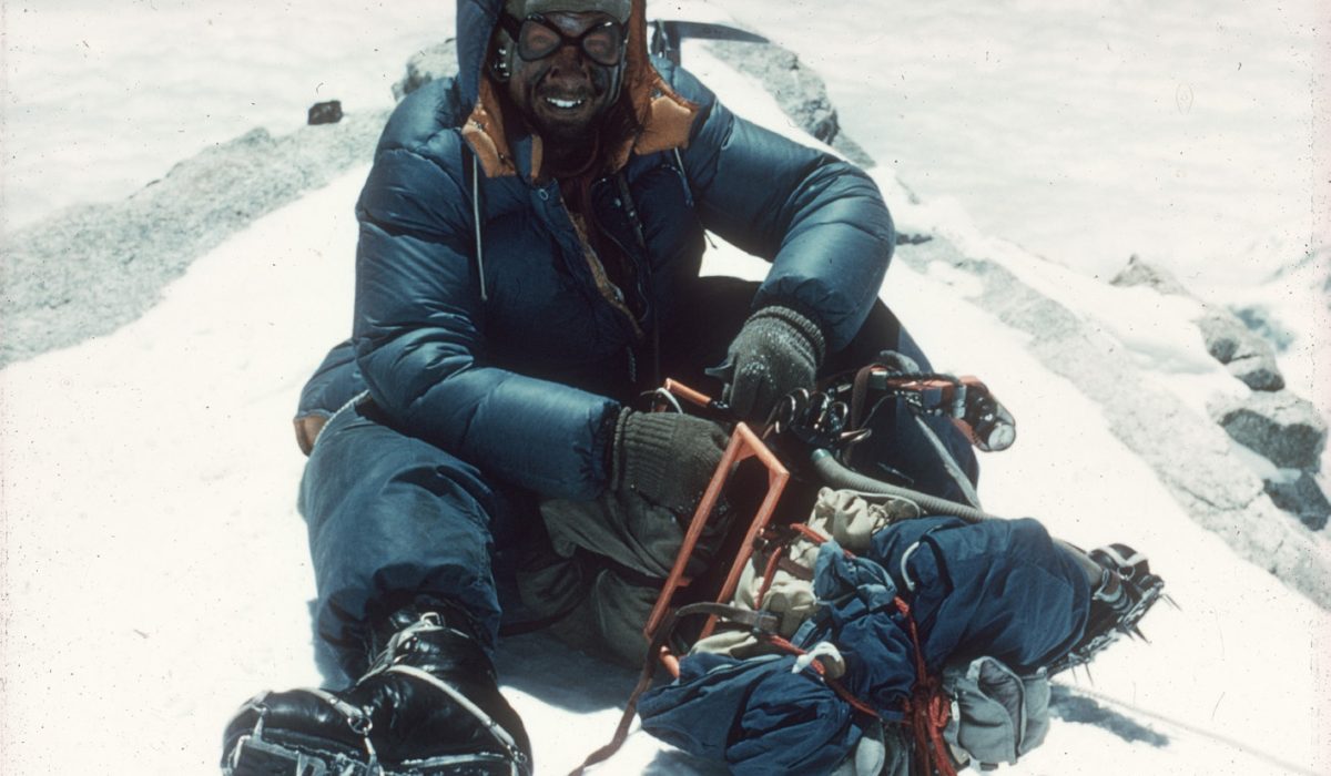 Tony Streather on the second summit day with the summit just a few metres behind